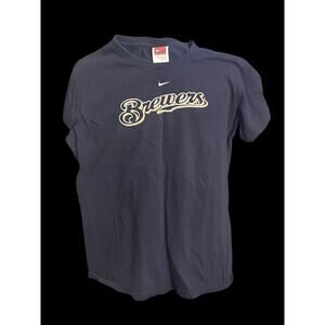 Milwaukee Brewers MLB Baseball Nike T-Shirt Shirt Size Youth Large‎ L 14/16